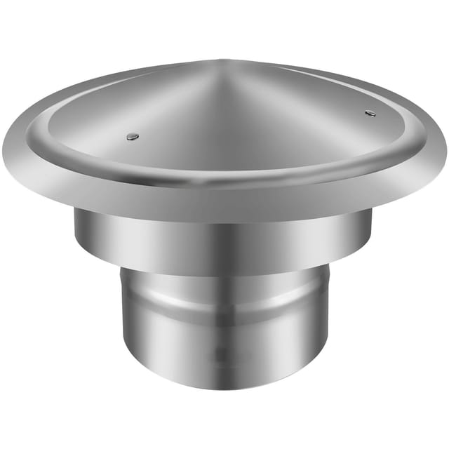 Runde Kaminhaube 152,4 Mm Aus Edelstahl 304, Verstärkte Regenkappe 300 Mm, Inklusive Schrauben, Einfache Montage, Isolierender Windschutz Für Den Außenbereich, Silberfarben