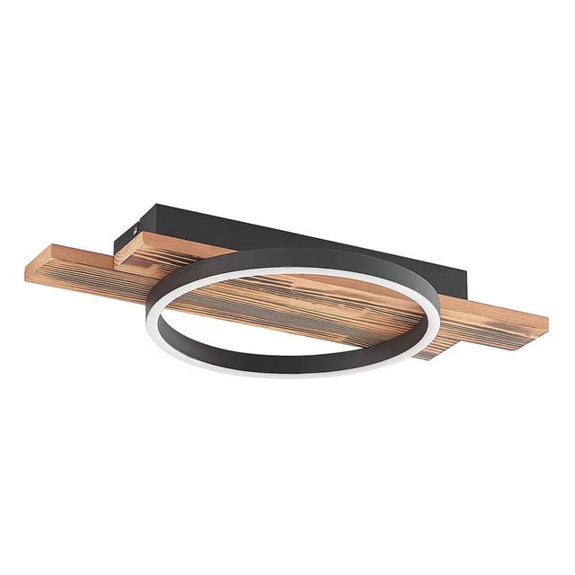 [neuwertig] B-ware Lindby Deckenleuchte Deckenlampe Led Sentoa Holz Hell Dimmbar Warmweiß Wohnzimme