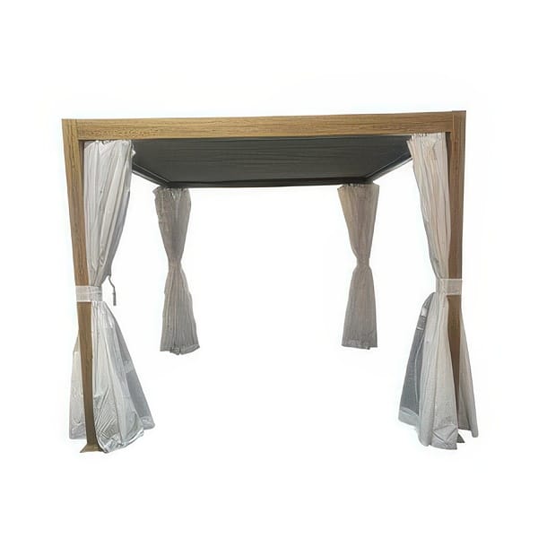 Set 4 Teli Laterali Per Pergola Bioclimatica 3 X 3 M Bianchi In Poliestere 160 G
