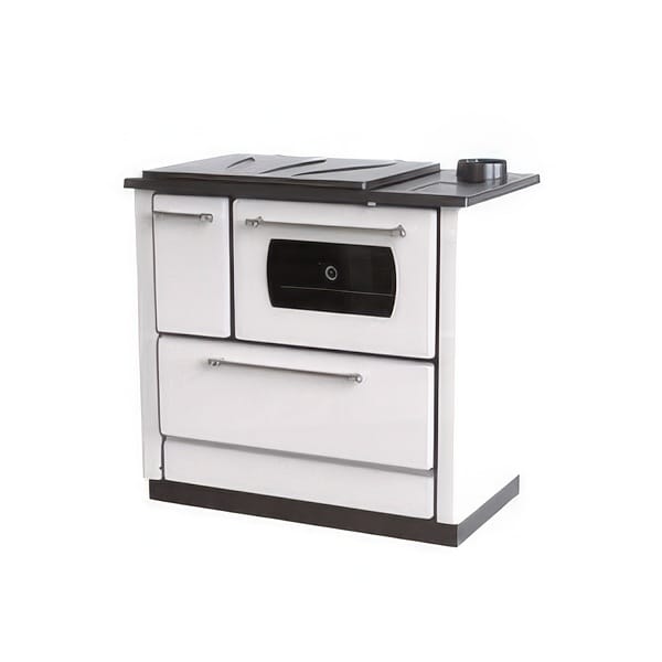 Stufa A Legna Con Forno 7,90 Kw Bianco Per 226 M³, Classe A+, Modello Atene