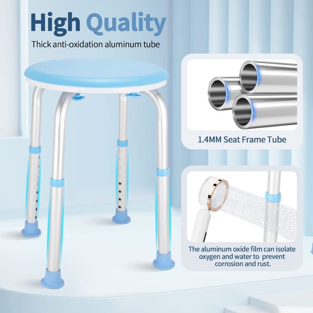 Siège De Douche Pivotant 360 Degrés Pour Salle De Bain Intérieure, Tabouret Réglable, Baignoire Et Salle De Bain Senior