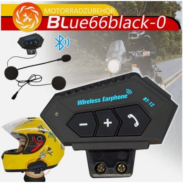 Un Casque Audio Bluetooth 5.4 Pour Casque De Moto, Système Mains Libres Avec Micro, Appels Sûrs Et Musique, Communication