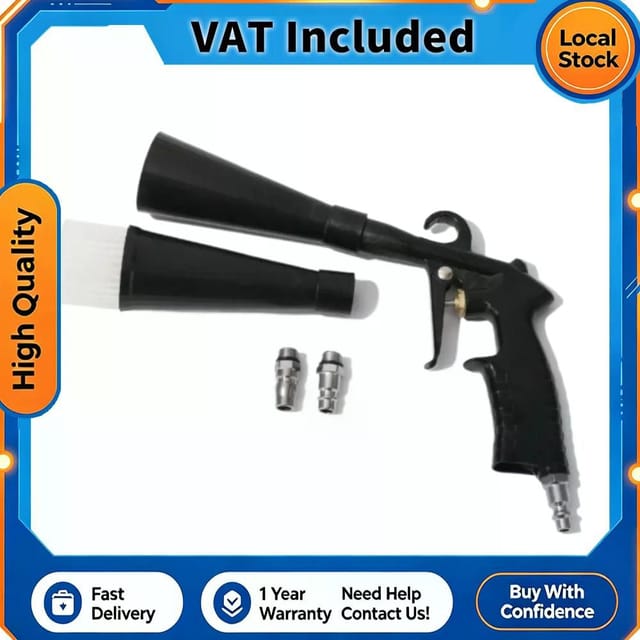Pistolet À Air Comprimé Haute Pression Pour Nettoyage Intérieur Auto, 2 Buses Et Double Séparation De Tuyau, Pour Atelier
