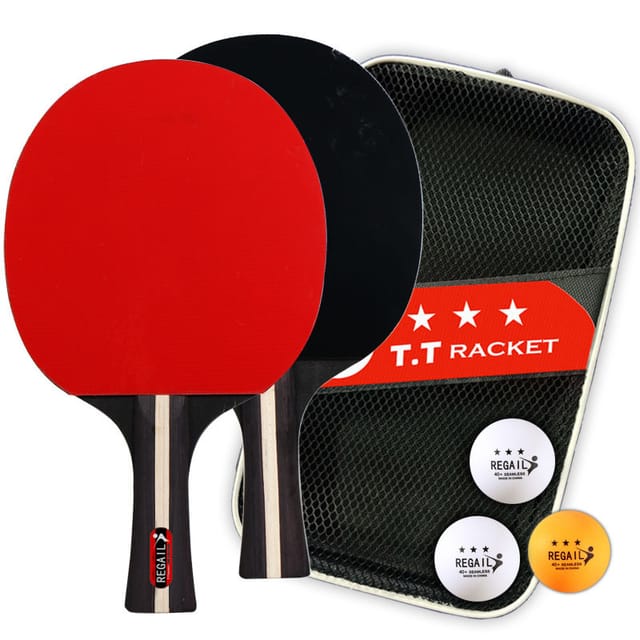 Ensemble De Tennis De Table Pour 2 Joueurs Avec 2 Raquettes, 3 Balles Et Sac De Transport, Tournois Entre Amis Et Famille