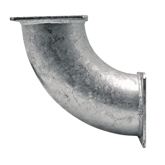 Flanschbogen 90°, Flansch 6" Lochabstand 150 X 150 Mm, Wandstärke 2 Mm