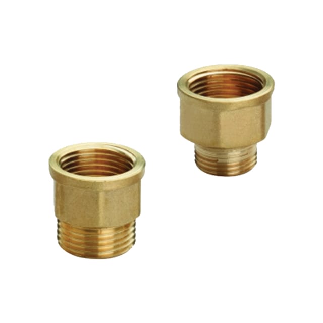 Schlauchanschlussmuffe, Außengewinde 1/2 Zoll, Innengewinde 3/4 Zoll Bsp, Messing 04051570