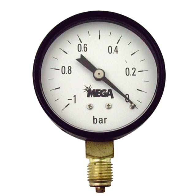 Vakuumdruckmanometer Fi 63 - 1 → 0 Bar 1/4" Trockener Messingboden