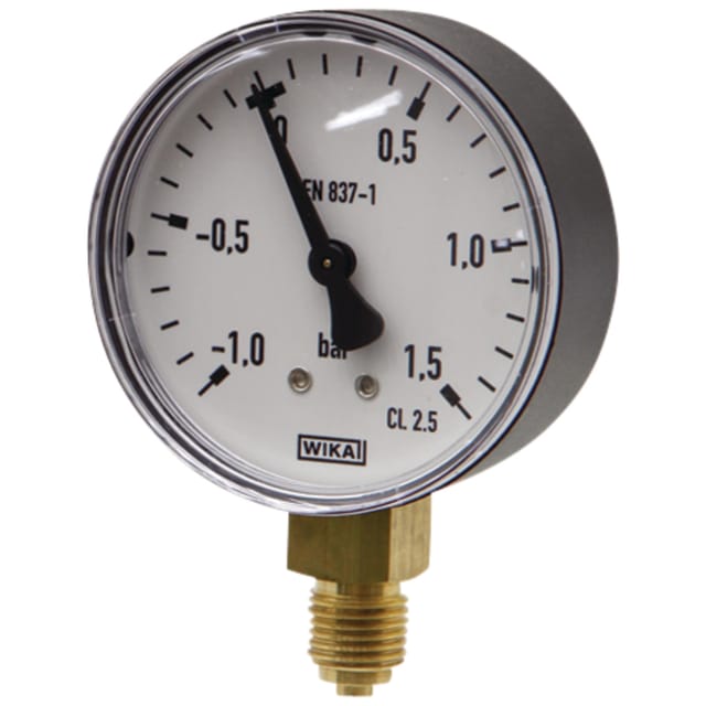 Vakuumdruckmanometer Fi 63 - 1 →+1,5 Bar 1/4" Trockener Messingboden