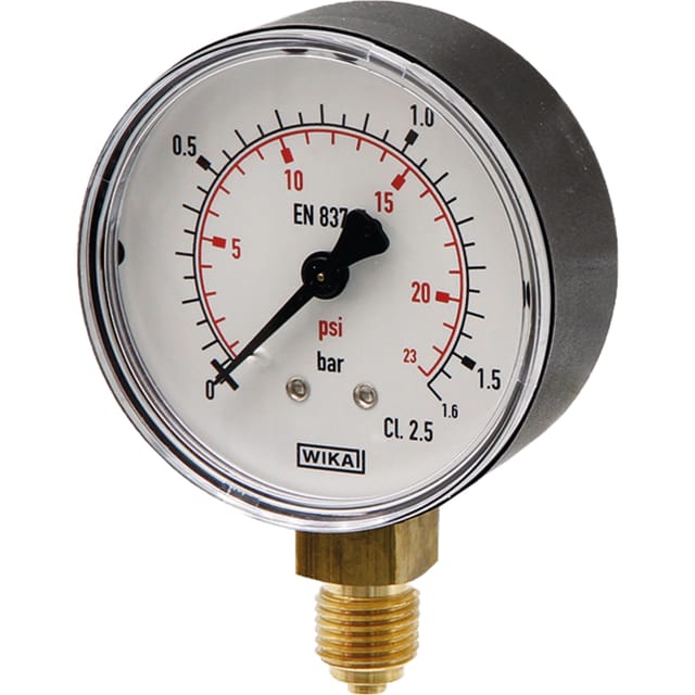 Vakuumdruckmanometer Fi 63 0 → + 6 Bar 1/4" Trockener Messingboden