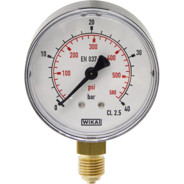 Vakuumdruckmanometer Fi 63 0 → + 25 Bar 1/4" Trockener Messingboden
