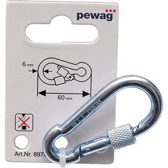 Metall-karabinerhaken Für Seile Und Ketten 6x60 Mm 89767