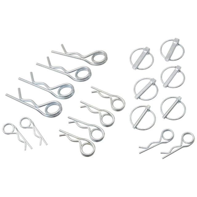 Satz Mit Feder- Und Schnappstiften 3, 4, 5, 6, 8, 10 Mm, 17 Stück