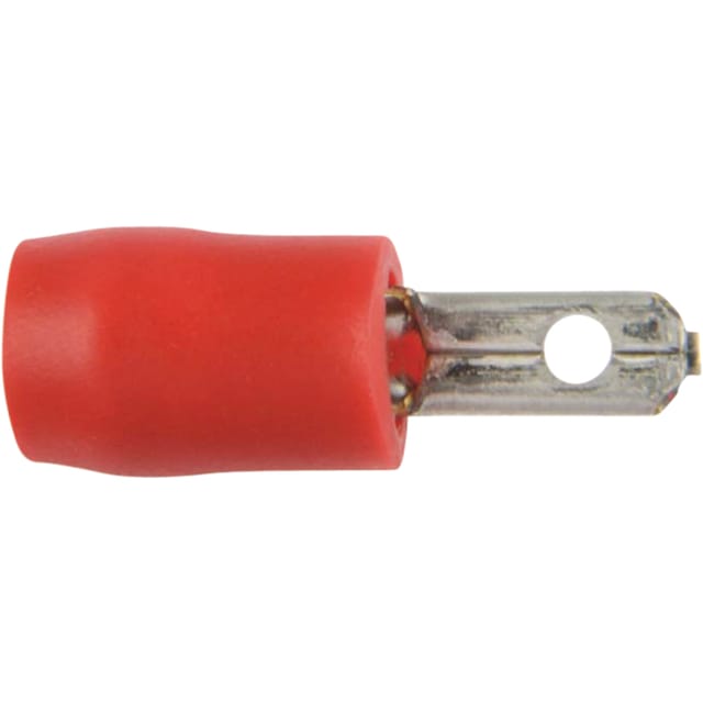 Crimpverbinder, Isoliert, Flachstecker, 0,5–1,0 Mm², 2,8 X 0,8 Mm, Rot