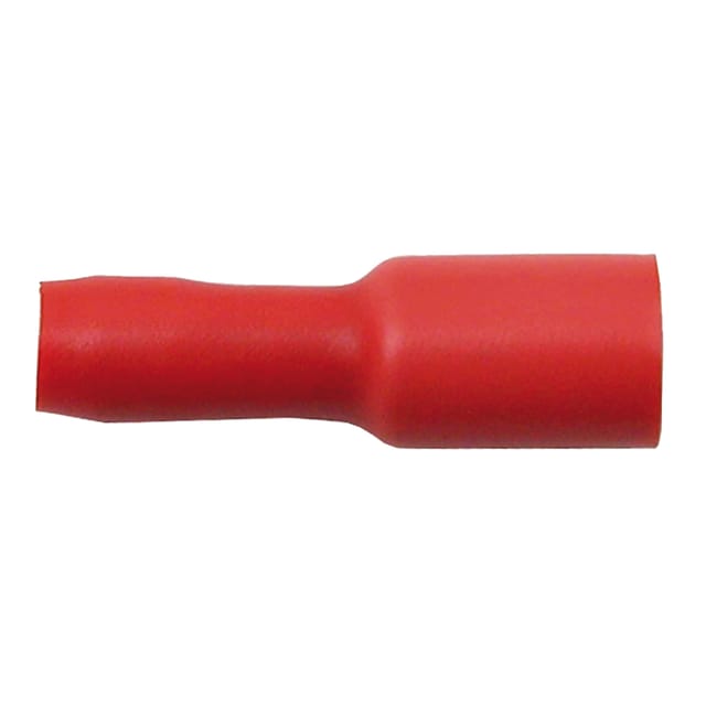 Runde Rote Steckerhülse, Vollständig Isoliert, Durchmesser 4 Mm, Querschnitt 0,5–1 Mm²