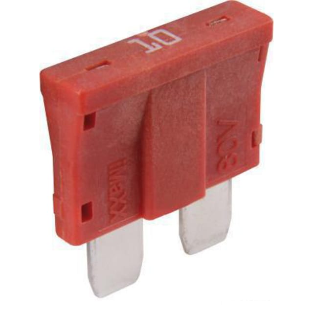 Standard-flachsicherungen 80 V 10 A 19 X 19,7 Mm Rot 10 Stück