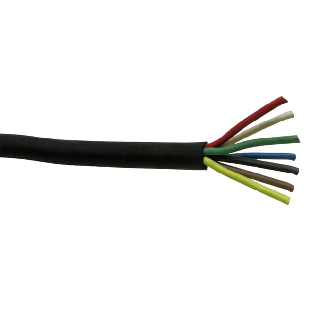 Mehradriges Kabel Schwarz/weiß/rot/braun, Querschnitt 4x1,5mm², Länge=50m