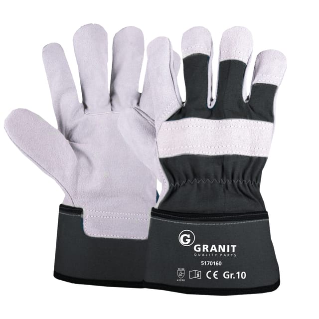 Spaltlederhandschuhe, Größe 10 (xl), 12 Paar