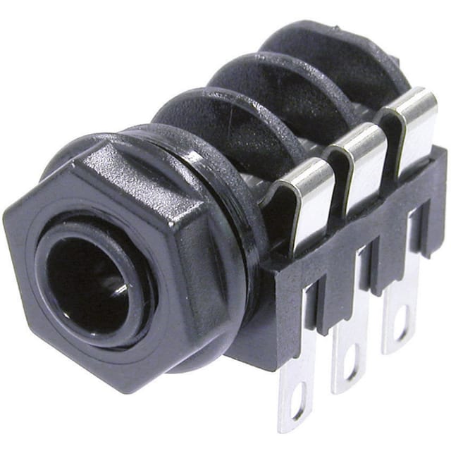 Nmj2hf-s Klinken-steckverbinder 6.35 Mm Buchse, Einbau Horizontal Polzahl: 2 Mono Schwarz 1 - Neutrik