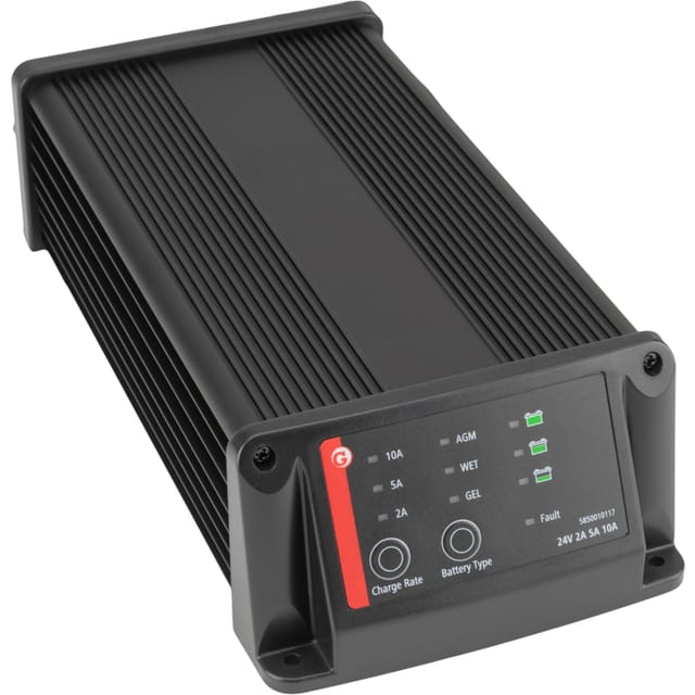 7-stufiger Gleichrichter 230 V 24 V 2-5-10 A 6-200 Ah