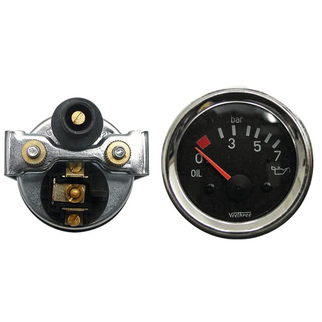 Öldruckmesser, Manometer, Durchmesser 52 Mm, 0–7 Bar