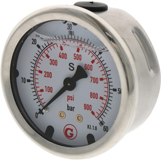 Manometer Mit Rückseitigem Anschluss G 1/4 Zoll 60 Bar 63 Mm