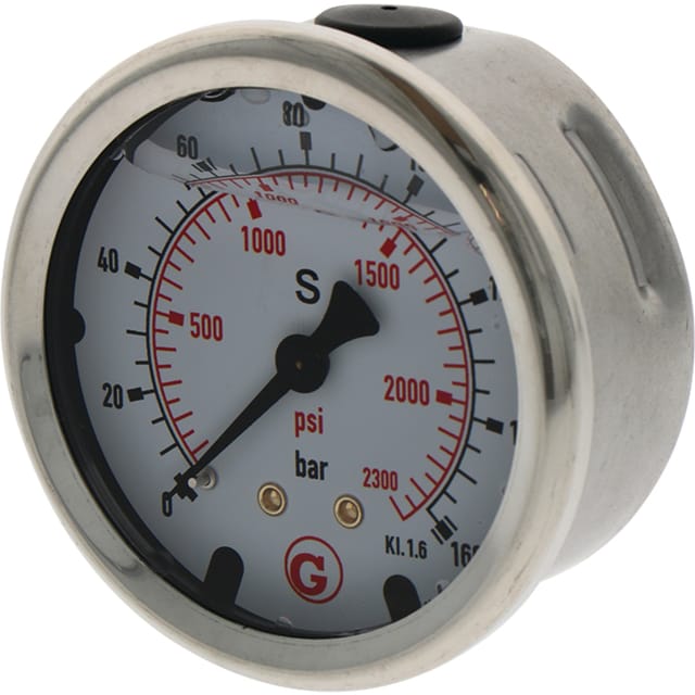 Manometer Mit Rückseitigem Anschluss G 1/4 Zoll 160 Bar 63 Mm