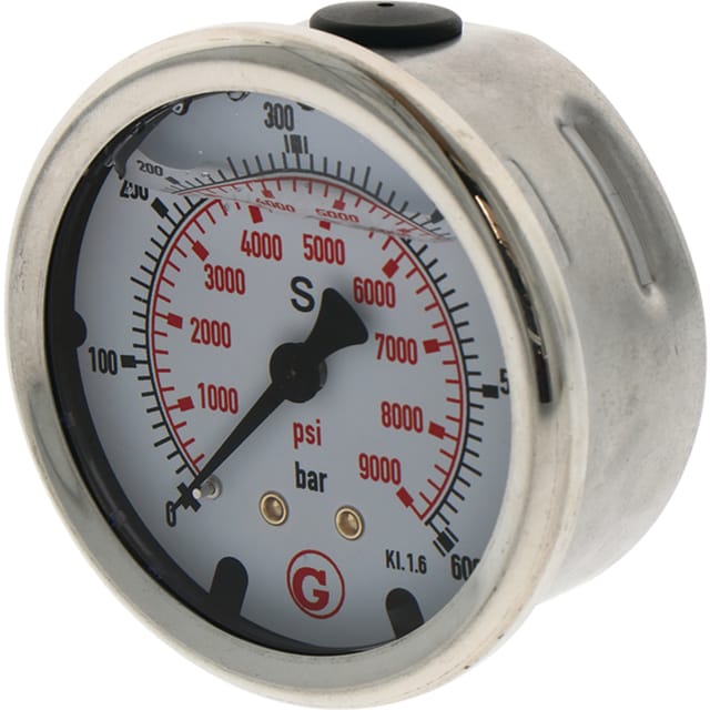 Manometer Mit Rückseitigem Anschluss G 1/4 Zoll 600 Bar 63 Mm