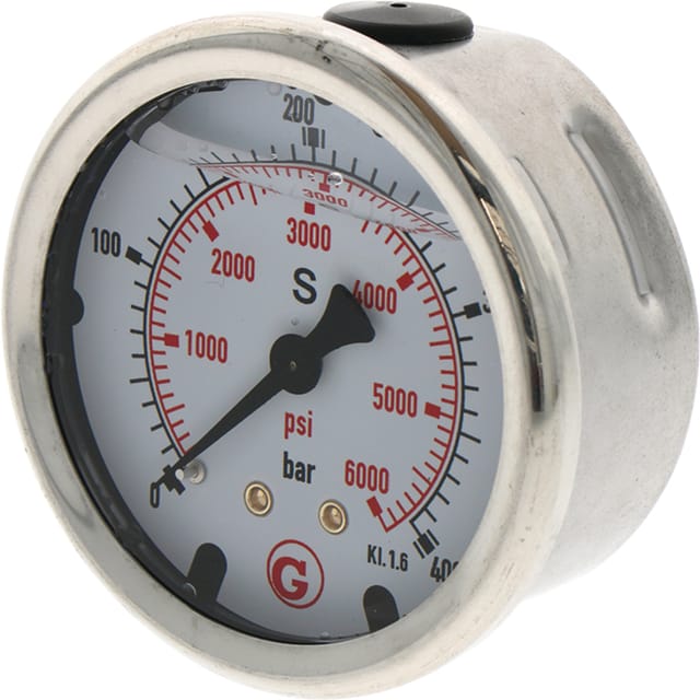 Manometer Mit Rückseitigem Anschluss G 1/4 Zoll 400 Bar 63 Mm