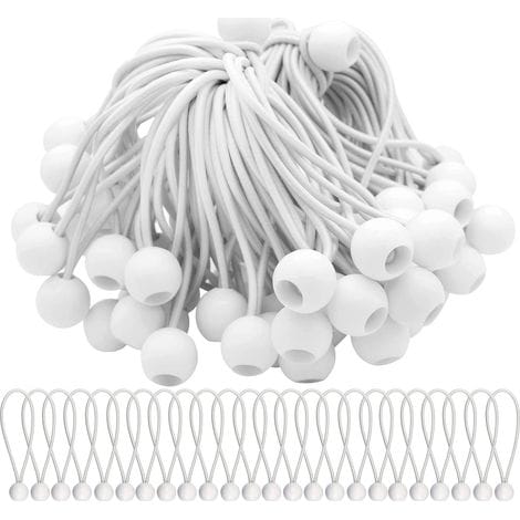 Beijiyi – Packung Mit 75 Elastischen Bungee-seilen (250 Mm) – Kunststoffkugeln – Wetterfest – Schnellbefestigung Für Planen Und Zelte