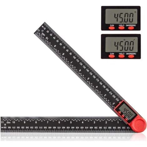 Digitaler Winkelmesser 300 Mm – Genauigkeit ± 0,5° – Lcd-anzeige – Arretierfunktion Für Holzbearbeitung Und Bauwesen