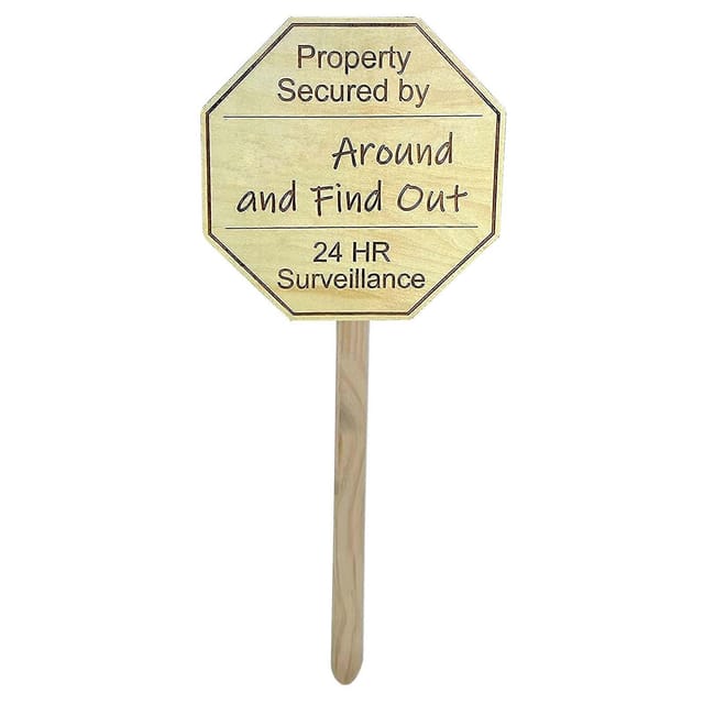 Entdecke Bei Fuck Around Das Gartenschild, Das Sicherheitsschild Für Zuhause, Das Dekorative Accessoire Für Die Feiertage, Neujahr, Den Garten Und Die Partydekoration.