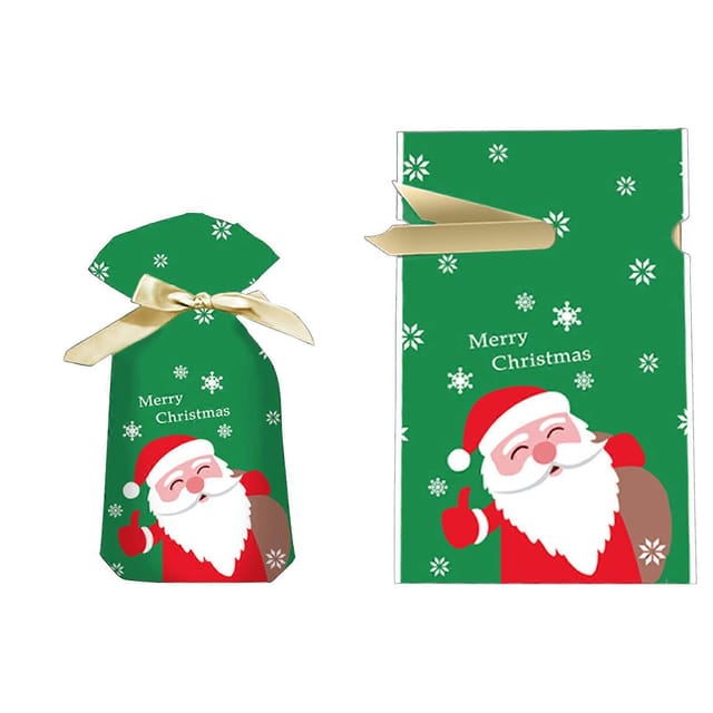 50 Stück Weihnachtstüten, Geschenktüten Mit Weihnachtsmannmotiv, Weihnachtsdekoration, Schneemann-geschenktüten, Geschenktüten Für Zuhause, Weihnachtspapiertüten, Neujahrstüten