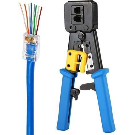 Fei Yu – Rj45-crimpzange – Hochwertiger Kohlenstoffstahl – Ergonomische Griffe – Präzises Crimpen Von Ethernet- Und Telefonkabeln
