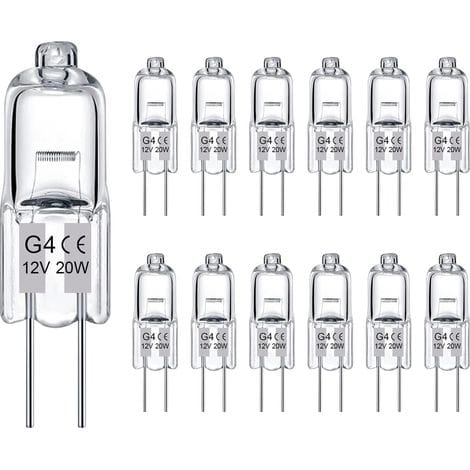 G4-halogenlampe (20 Stück) G4 12v 20w Dimmbare Halogenlampen, Warmweiß, 160lm, 2-pin-halogenlampe Für Gartenbeleuchtung