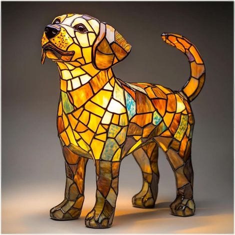 Golden Retriever D Künstlerische Nachtleuchte, Niedliche Led-tischlampe Mit Hundemotiv, Französische Bulldogge Tisch-nachtleuchte Aus Getöntem Kunstharz, Vintage-tier-wohndekoration