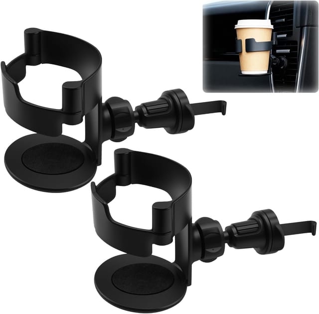 Set Mit 2 Auto-getränkehaltern – Universell – Verstellbar – Für Aschenbecher, Kaffeetassen Und Getränkedosen