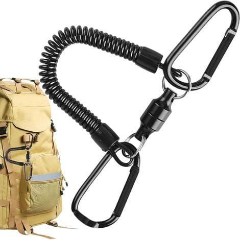 Hochfester Bergsteigerkarabiner Mit Hoher Tragfähigkeit, Einer Schlaufe Für Ausrüstung Und Zubehör Sowie Einer Magnetfeder.