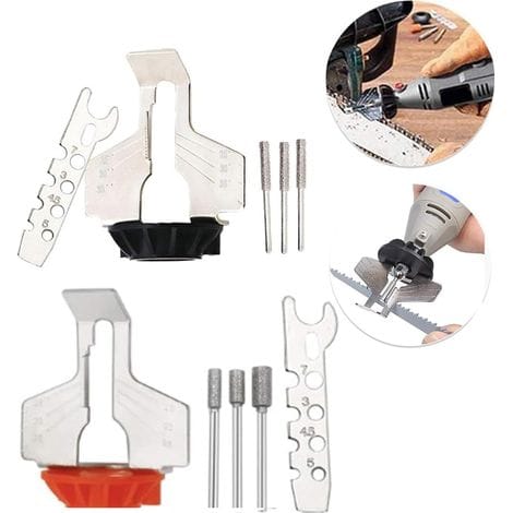 Kettensägen-schärfset, Zubehörset Zum Schärfen Von Rotationskettensägen, Kettensägen-schärfaufsatz (2 Sets)