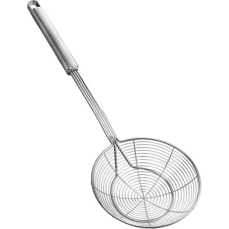 Schaumlöffel Aus Edelstahl, Metallsieblöffel Mit Griff, Ideal Zum Täglichen Braten, Dämpfen Und Servieren. Durchmesser: 14 Cm
