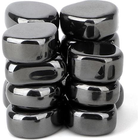 Set Mit 20 Schwarzen Hämatitmagneten – Natürliche Magnetsteine, 12–14 Mm – Rost- Und Verschleißfest – Für Spiele Und Dekoration