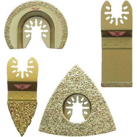Set Mit 4 Oszillierenden Sägeblättern, Schnellwechsel-fugensägeblätter, Kompatibel Mit Multitools Von Dewalt, Stanley, Black & Decker, Fein Multimaster, Multitalent, Makita, Einhell, Ryobi Und Worx