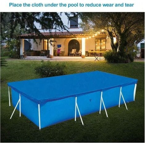 Wasserdichte Und Staubdichte Rechteckige Poolabdeckung Für Schwimmbecken, Geeignet Für Aufblasbare Pools Und Kinderbecken, 260 X 170 Cm
