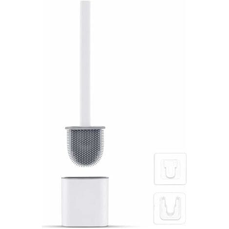 [french Days] Flache Silikon-toilettenbürste – Toilettenbürste Und Halter, Tropffrei, Antibakteriell, Belüftet, Schnelltrocknend Und Geruchsneutral, Wand-/bodenmontage, Badezimmer- Und Wc-bürste