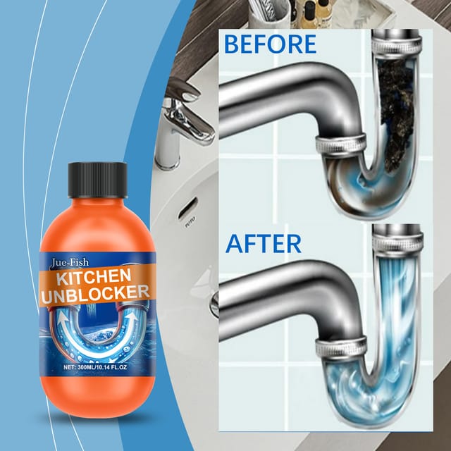 Abflussreiniger Für Verstopfte Rohre, Waschbecken, Küchen- Und Badezimmerabflüsse – 300 Ml