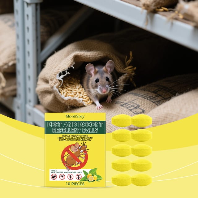 Abwehrkugeln Gegen Schädlinge Und Nagetiere, Praktische Rattenabwehrgranulate, Parfümiert Zum Schutz Von Ratten Vor Äußeren Gefahren – 10 Abwehrkugeln, 3 Netzbeutel