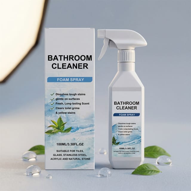 Bad-, Wc- Und Duschreiniger, Tägliche Reinigung, Fleckenentferner, Frischer Duft, Praktisches Multifunktionsspray – 100 Ml