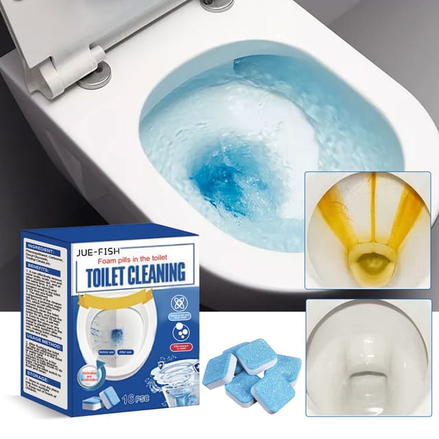 Brausetabletten Für Die Wc-reinigung: Reinigen, Entfernen Flecken (auch Urin), Desodorieren Und Hinterlassen Einen Angenehmen Duft – Packung Mit 16 Tabletten