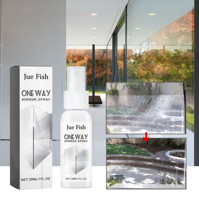 Einseitig Reflektierendes Spray Zur Reinigung Von Staub, Schmutz Und Wasserflecken An Autospiegeln Und Badezimmerfenstern – 30 Ml