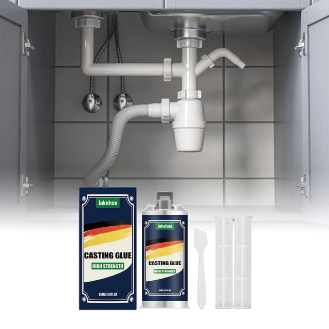 Gießkleber Geeignet Zum Verkleben Von Ventildichtungen Mit Verschiedenen Rohrleitungsmaterialien, Einschließlich Kupfer- Und Pvc-rohren – 85 Ml X 1 + Druckstange X 1 + Rakel X 1
