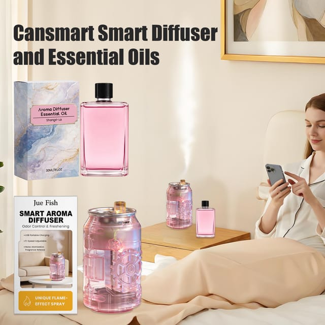 Intelligenter Aroma-diffusor In Aluminiumdose – Serie Ätherischer Öle, Reinigt Die Luft, Hinterlässt Einen Frischen Und Lang Anhaltenden Duft Im Raum – Ätherisches Öl Für Die Aromatherapie (jasmin).